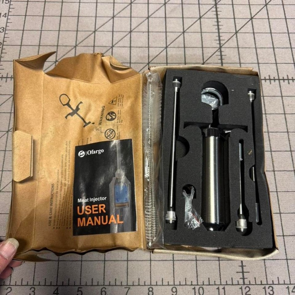 Ofargo | Stainless Steel Meat Injector Kit | BBQ Marinade Syringe